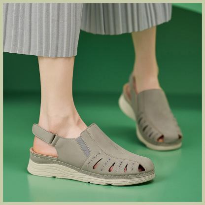 Casual Orthopedic Velcro Walking Wedge Toe Sandals