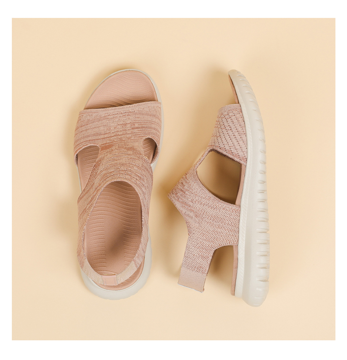 Orthopedic Sandals Cushion Walk Fly Knit Sporty Sandal EEE Fit