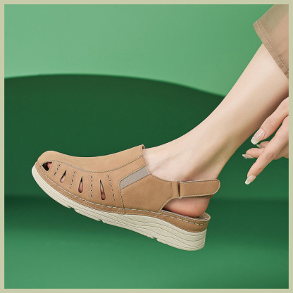 Casual Orthopedic Velcro Walking Wedge Toe Sandals