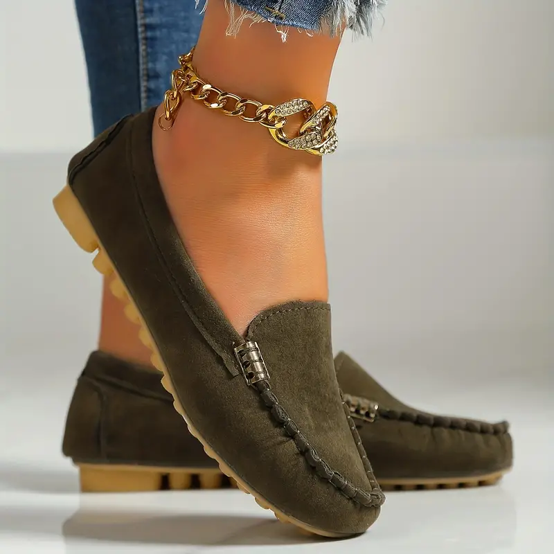 Orthoture's Round-Toe Flats,Breathable Orthopedic Slip On Walking Shoes