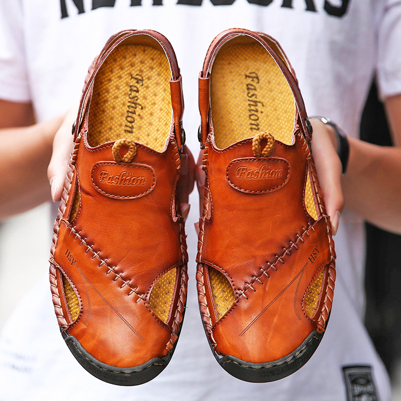 ⏰Promotion - 50% OFF🔥Men's Orthopedic Walking Genuine Leather Sandals