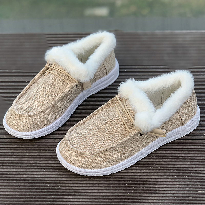 Orthoture's Winter Round-Toe Flats,Breathable Orthopedic Slip On Walking Shoes.