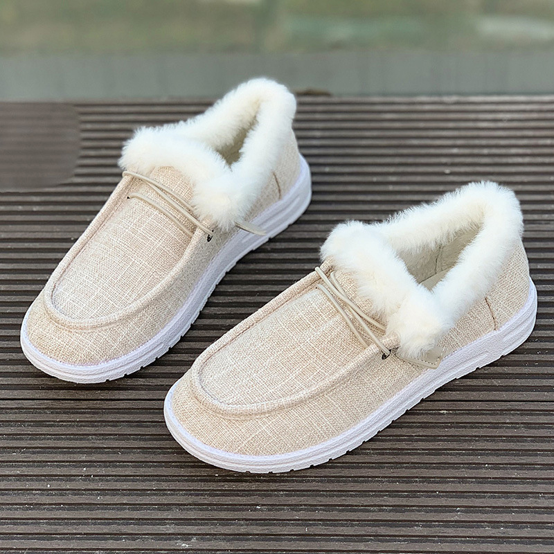 Orthoture's Winter Round-Toe Flats,Breathable Orthopedic Slip On Walking Shoes.