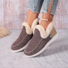 Womens Orthopedic Winter Wool Snow Boots Cozy Winter Slipper