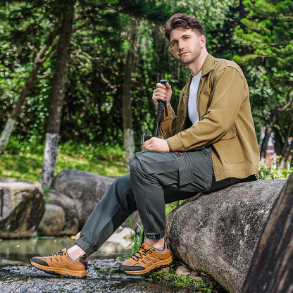 🔥 Ergonomically designed men's casual shoes 👞 Hand-sewn, easy to put on and take off ✅ Arch support, relieves walking pain - allowing you to walk comfortably