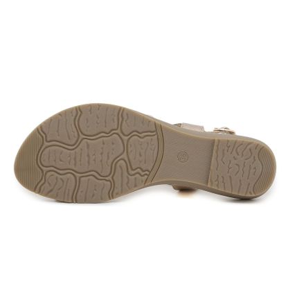 Sandals Hollow Triangle Rhinestone Sandals Soft Bottom Wedge Flat