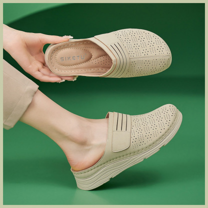 Casual Orthopedic Velcro Walking Wedge Toe Sandals