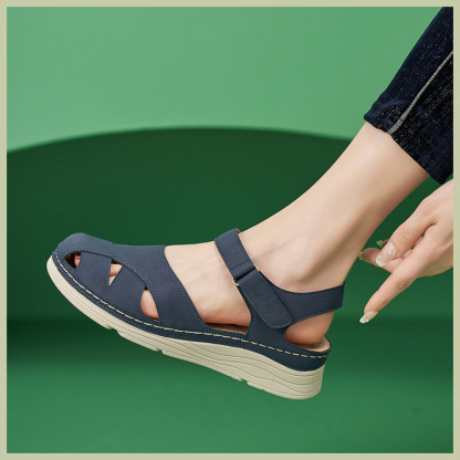Casual Orthopedic Velcro Walking Wedge Toe Sandals