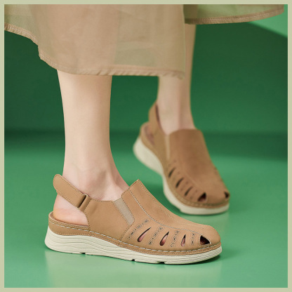 Casual Orthopedic Velcro Walking Wedge Toe Sandals