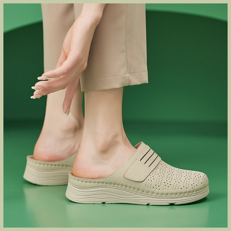 Casual Orthopedic Velcro Walking Wedge Toe Sandals