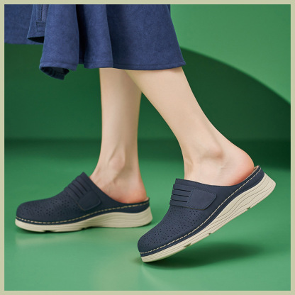 Casual Orthopedic Velcro Walking Wedge Toe Sandals