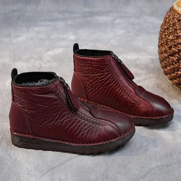 2024 popular winter boots!Women's Leather Non-Slip Ankle Boots