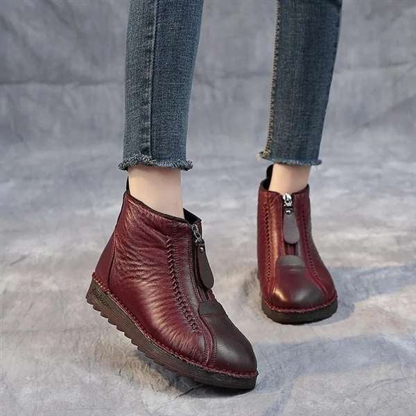 2024 popular winter boots!Women's Leather Non-Slip Ankle Boots