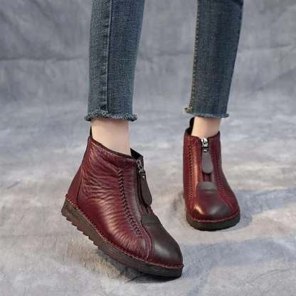 2024 popular winter boots!Women's Leather Non-Slip Ankle Boots