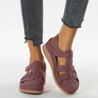 Casual Orthopedic Velcro Walking Wedge Toe Sandals