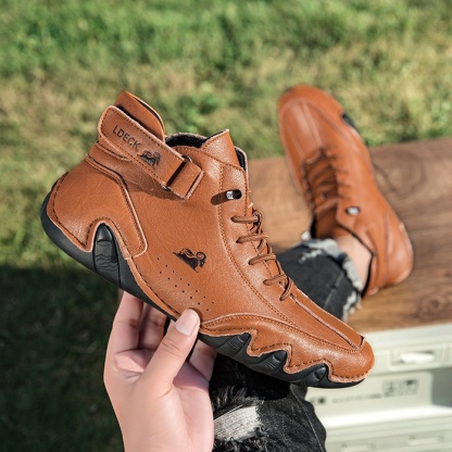 🔥70% OFF TODAY🎁Waterproof Boots Comfortable For Winter，Unisex Italian Handmade Suede Velcro High Boots