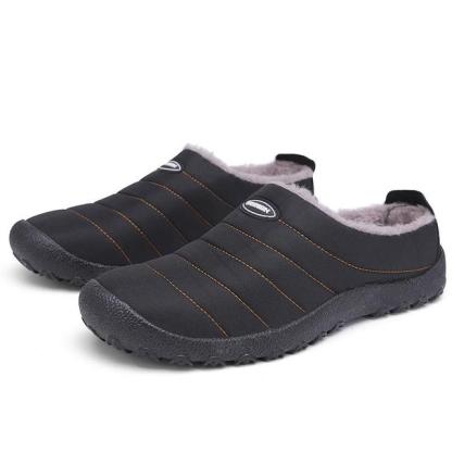Fur Slippers Waterproof Indoor And Outdoor Winter Slides for Women and Men