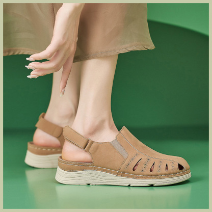 Casual Orthopedic Velcro Walking Wedge Toe Sandals