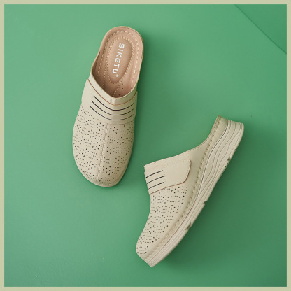 Casual Orthopedic Velcro Walking Wedge Toe Sandals