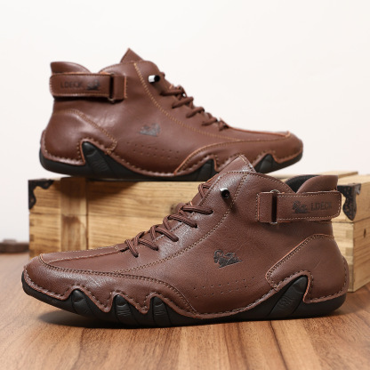 🔥70% OFF TODAY🎁Waterproof Boots Comfortable For Winter，Unisex Italian Handmade Suede Velcro High Boots