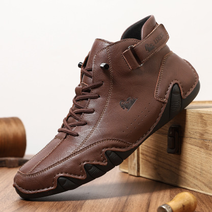 🔥70% OFF TODAY🎁Waterproof Boots Comfortable For Winter，Unisex Italian Handmade Suede Velcro High Boots