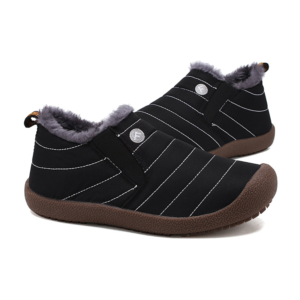 Winter Water-resistant Flat Fur Lined Boots