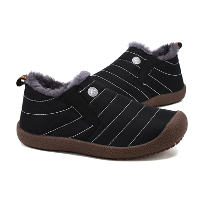 Winter Water-resistant Flat Fur Lined Boots