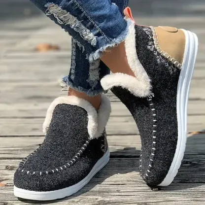 Womens Orthopedic Winter Wool Snow Boots Cozy Winter Slipper