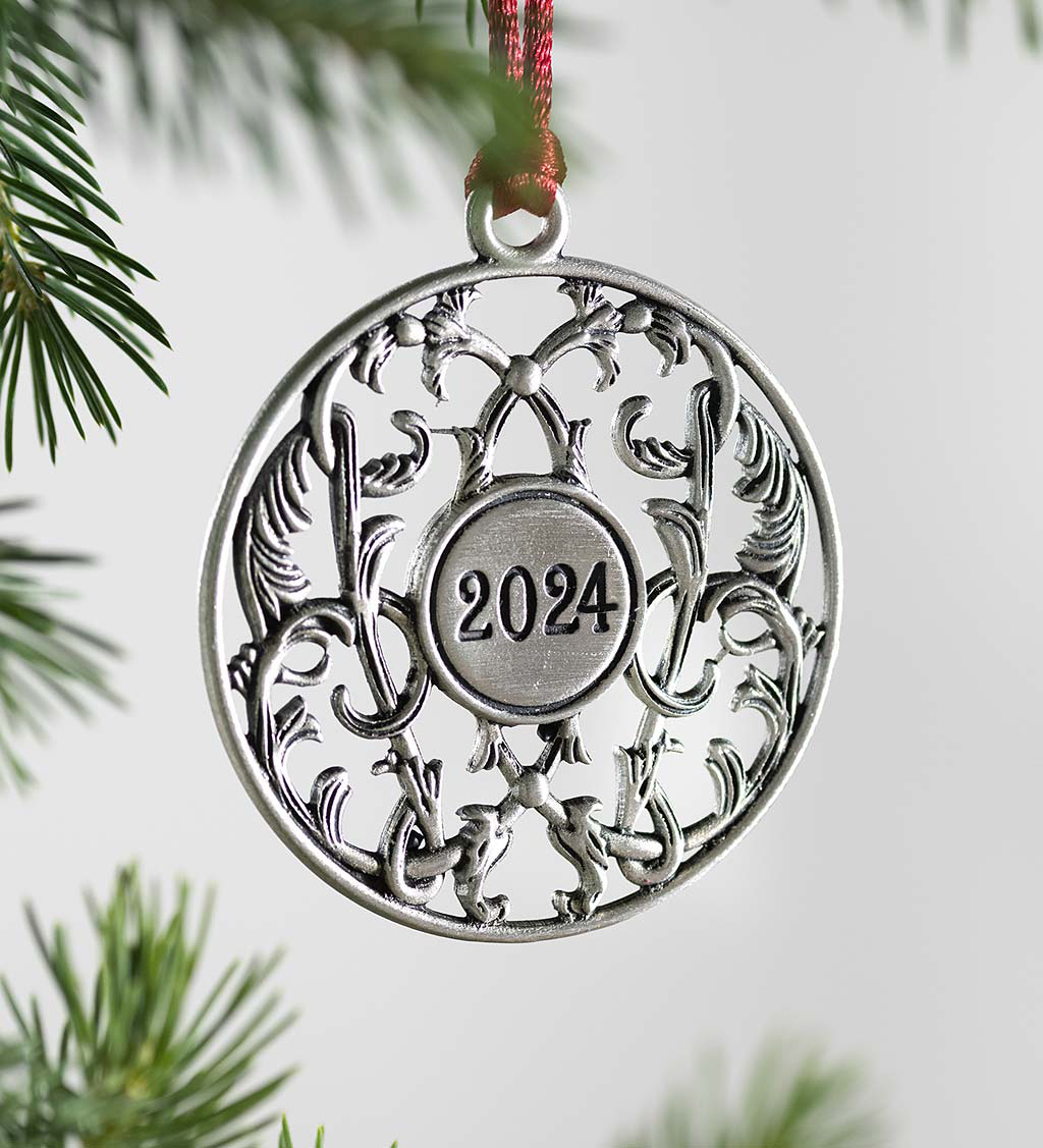 Solid Pewter Christmas Tree Ornament