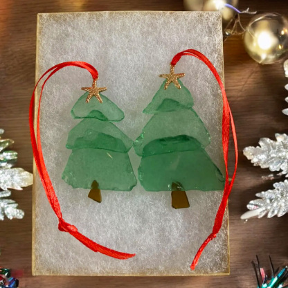 Beach Sea Glass Christmas Tree Ornament
