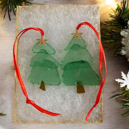 Beach Sea Glass Christmas Tree Ornament