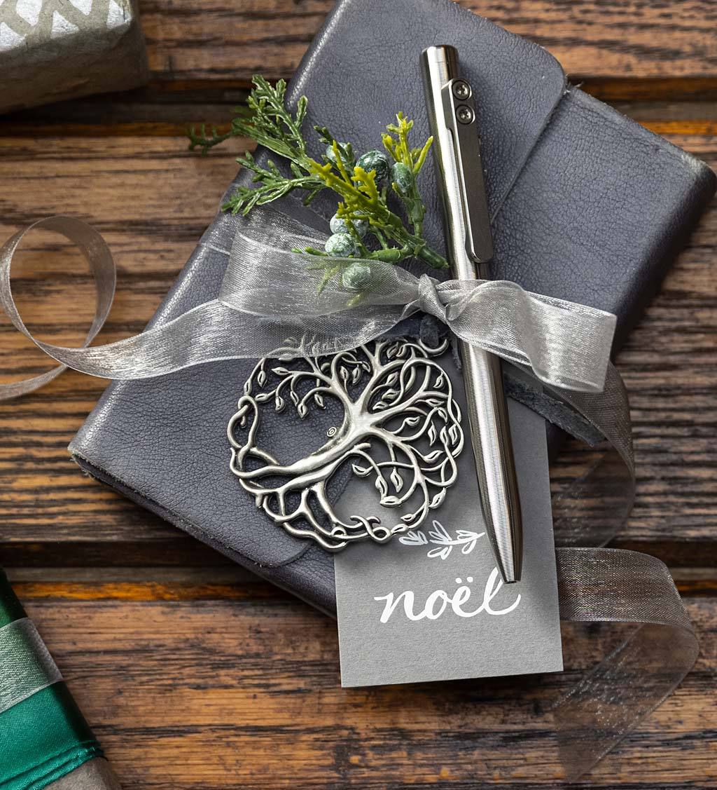 Solid Pewter Christmas Tree Ornament