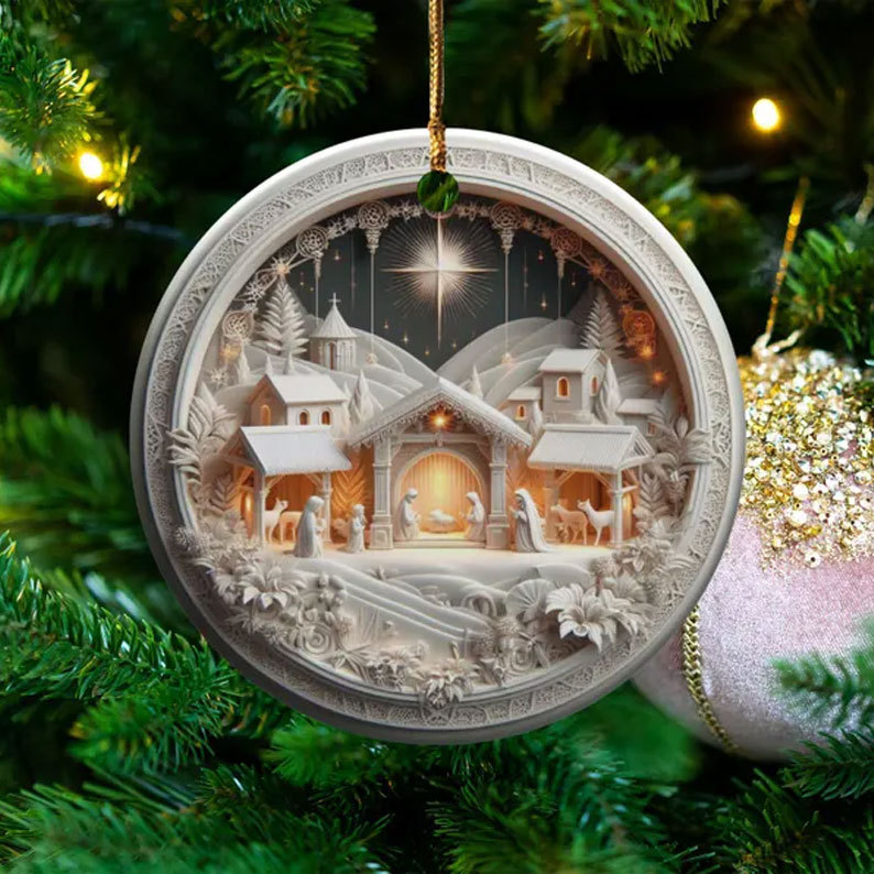 Unique Nativity Scene Ornament