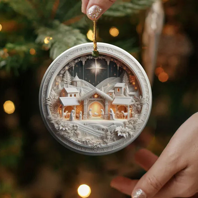 Unique Nativity Scene Ornament
