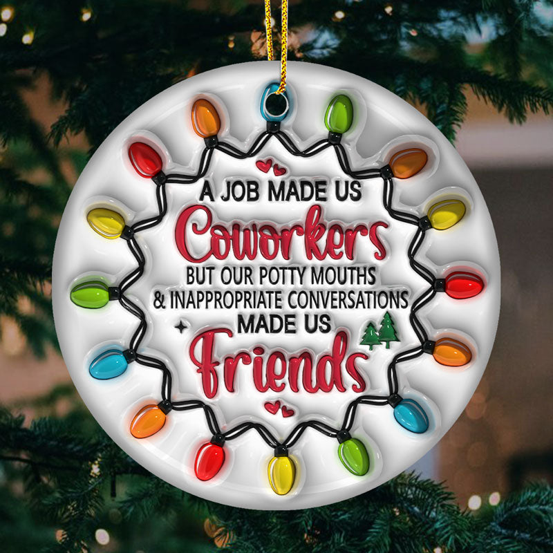 Besties Christmas Round Ornament