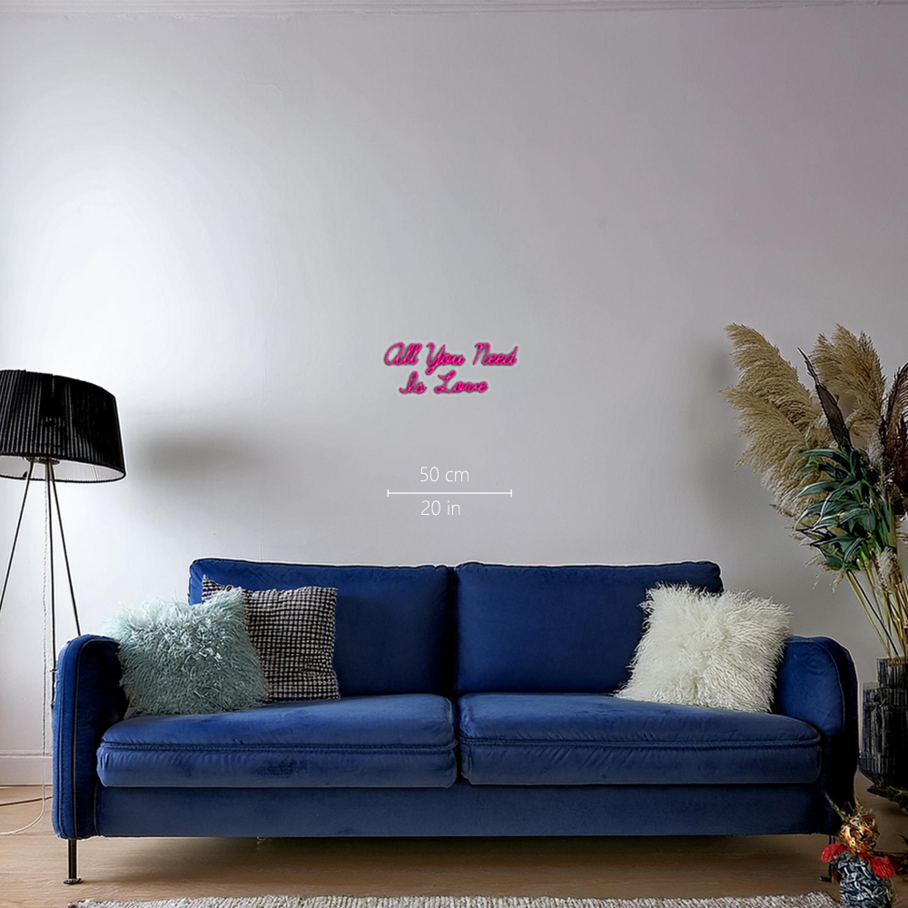 All You Need is Love Handmade Art Neon Signs Pink