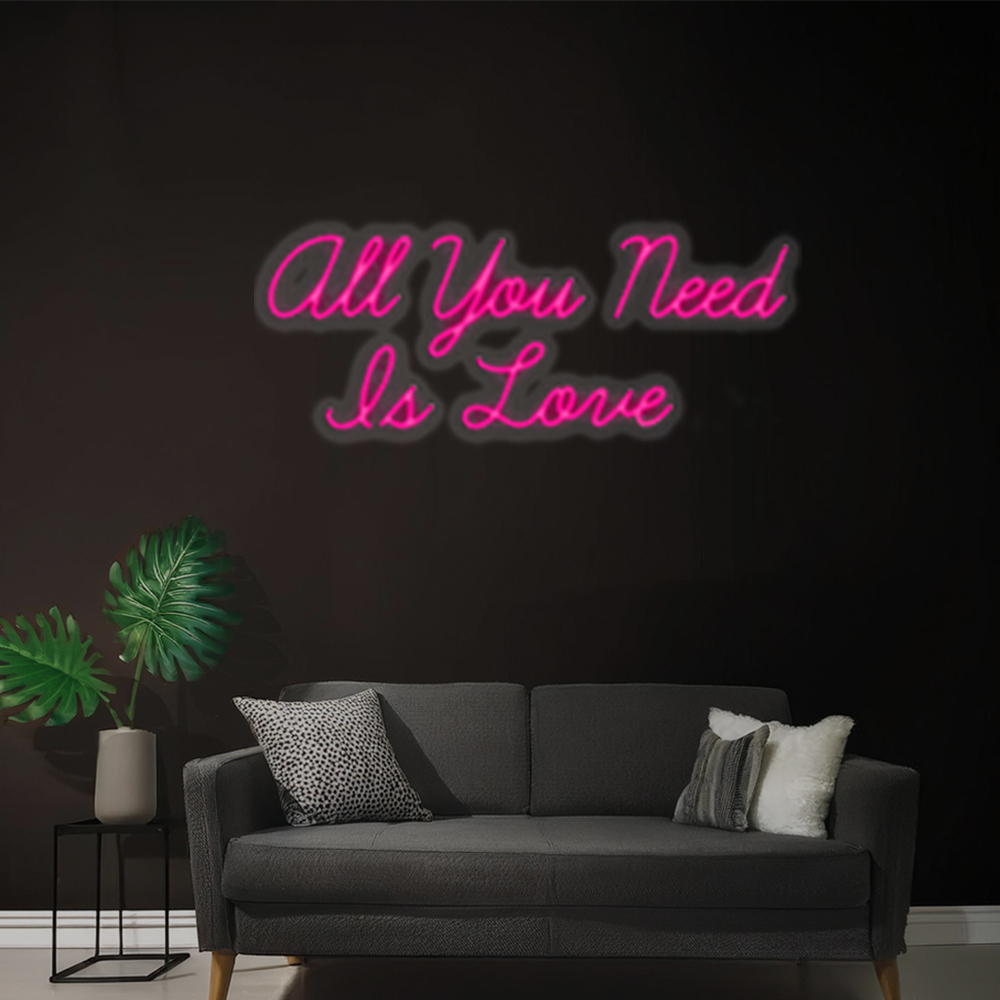 All You Need is Love Handmade Art Neon Signs Pink