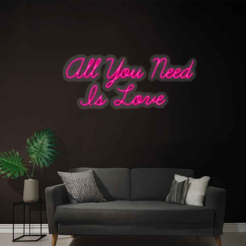 All You Need is Love Handmade Art Neon Signs Pink