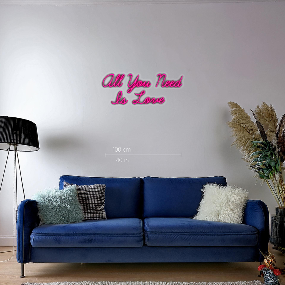 All You Need is Love Handmade Art Neon Signs Pink