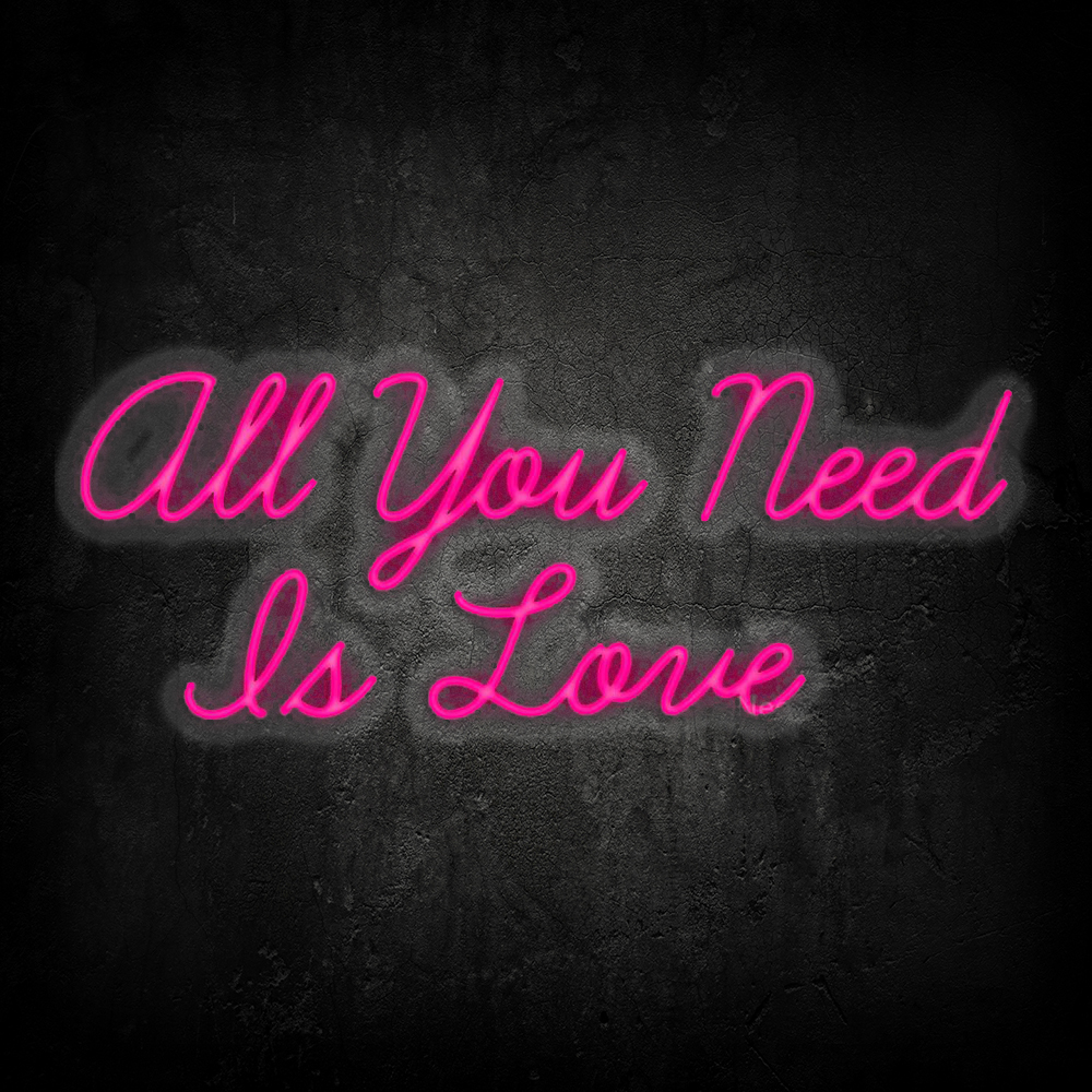 All You Need is Love Handmade Art Neon Signs Pink