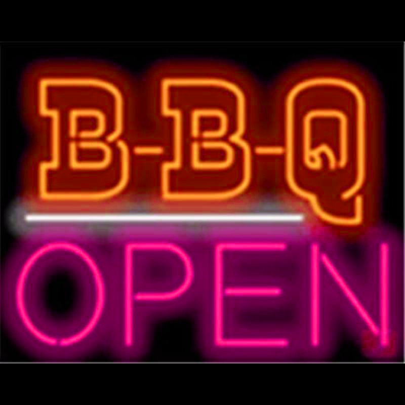 Bbq Open Barbeque Restaurant Board Handmade Art Neon Sign Wall Decor
