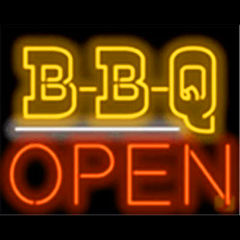 Bbq Open Barbeque Restaurant Board Handmade Art Neon Sign Wall Decor