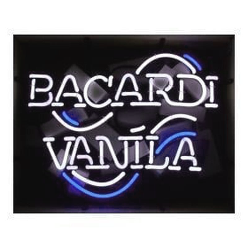 Bacardi Vanila Logo Handmade Art Neon Sign Wall Decor
