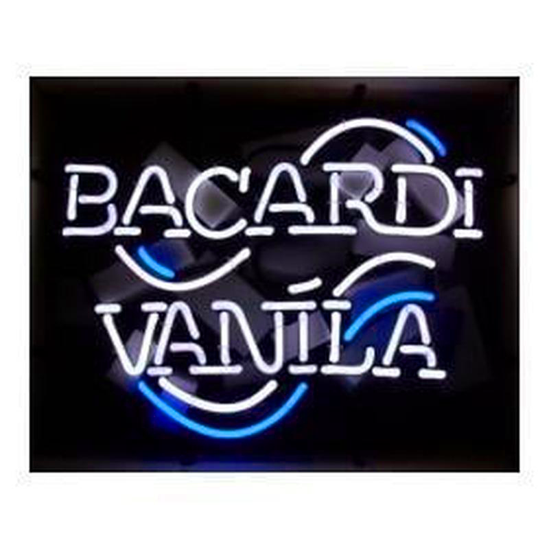 Bacardi Vanila Logo Handmade Art Neon Sign Wall Decor