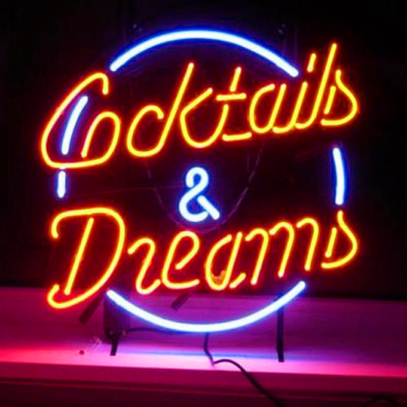 Cocktails And Dreams Handmade Art Neon Sign Home Decor