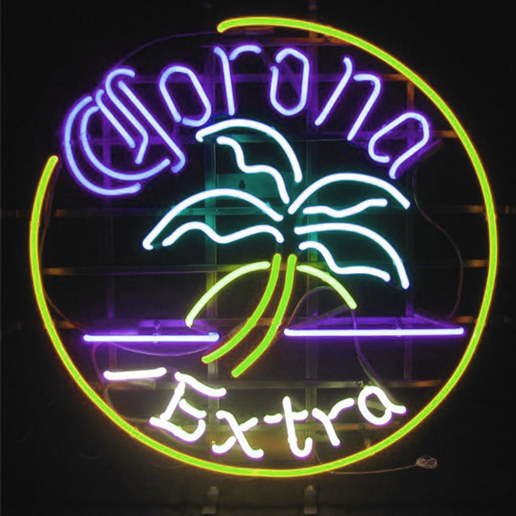 Corona Extra Palm Tree Neon Bar Sign Wall Decor