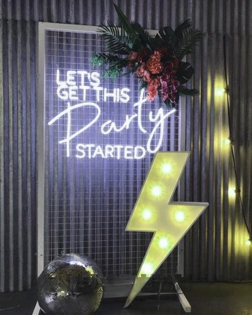 Lets Get This Party Started Wedding Home Deco Neon Sign Wall Decor