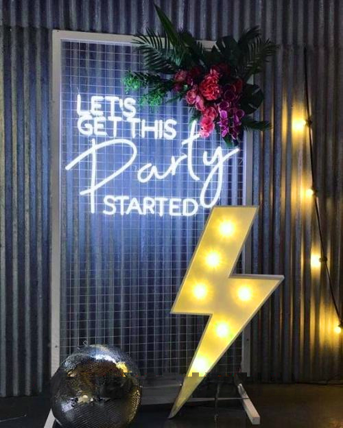 Lets Get This Party Started Wedding Home Deco Neon Sign Wall Decor