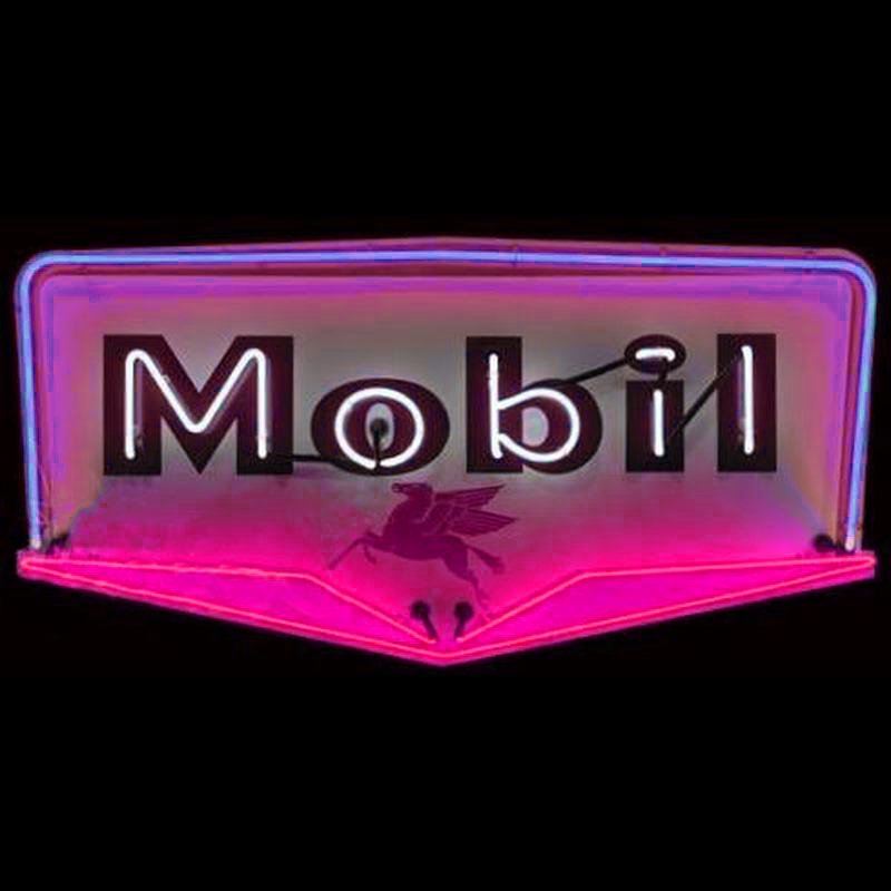 Mobil Gasoline Handmade Art Neon Sign Wall Decor