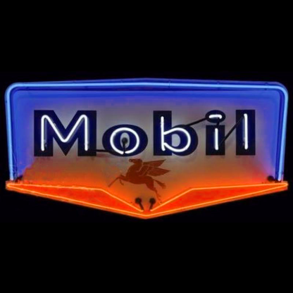 Mobil Gasoline Handmade Art Neon Sign Wall Decor